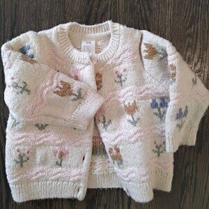 Hm baby floral knit sweater